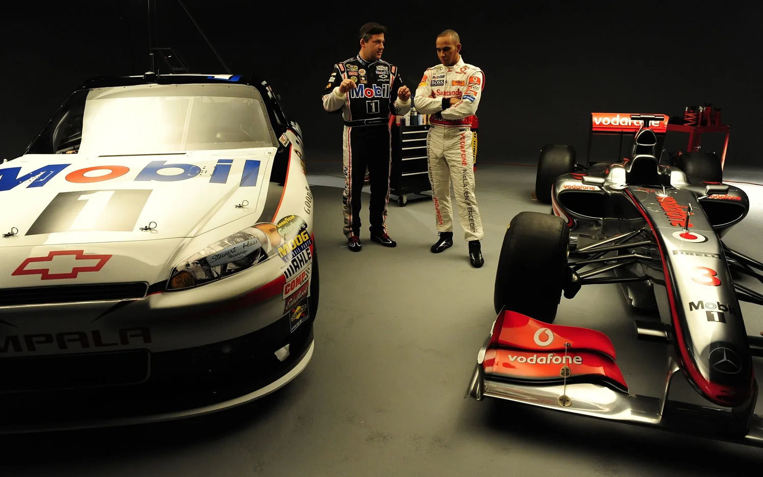 Tony Stewart and Lewis Hamilton - NASCAR meets Formula 1