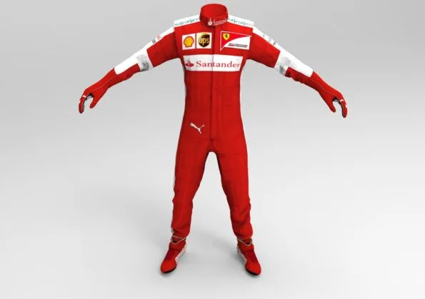 Custom F1 racing suit with sponsor logos showcasing how branding and function come together