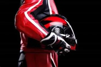 MotoGP costume uniform - custom leather suit balancing safety with personalized design