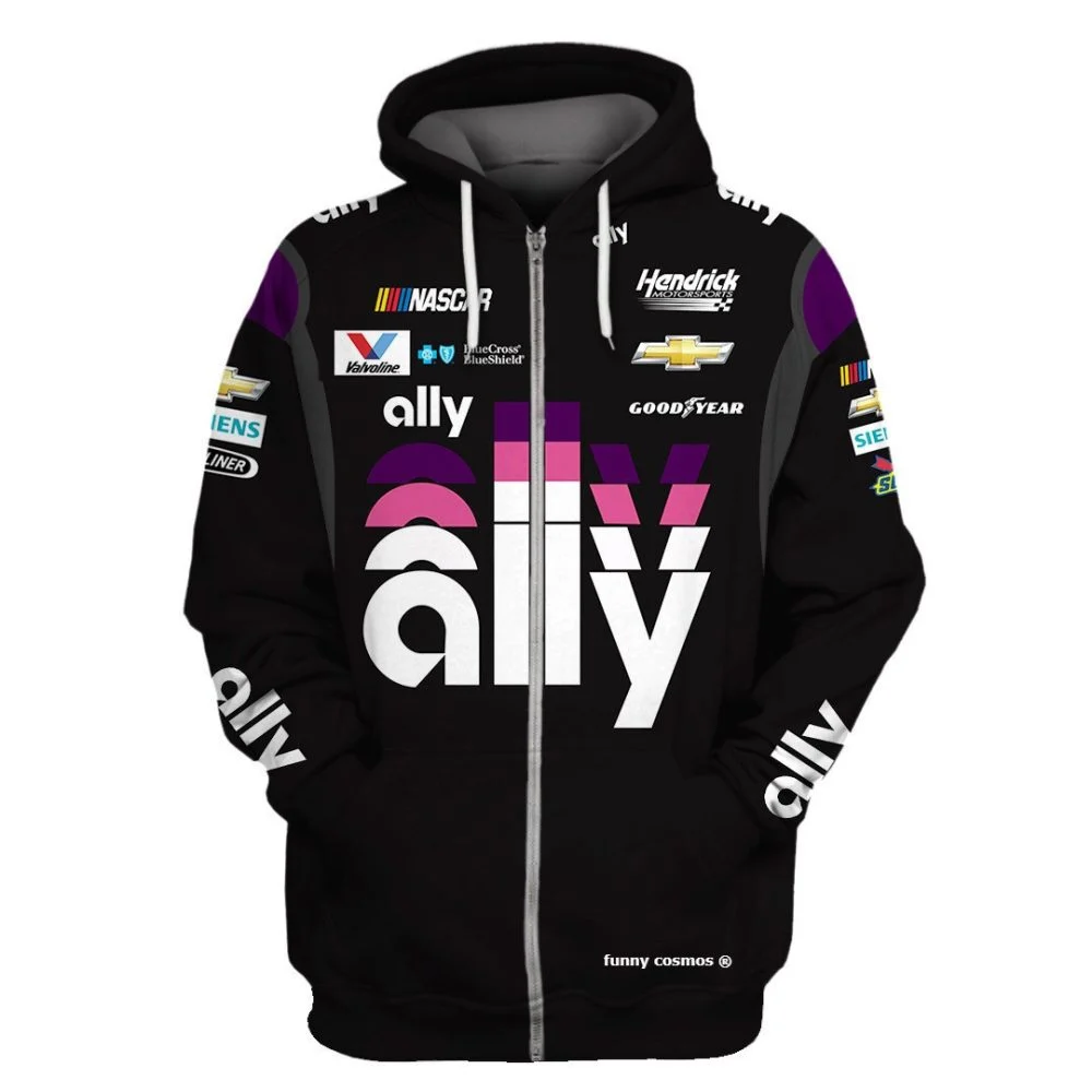 Jimmie Johnson Racing Suit Ally 2021 Hoodie Collection - Hendrick Motorsports NASCAR Team - Image 3