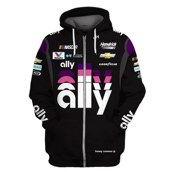 Jimmie Johnson Racing Suit Ally 2021 Hoodie Collection - Hendrick Motorsports NASCAR Team - Image 3
