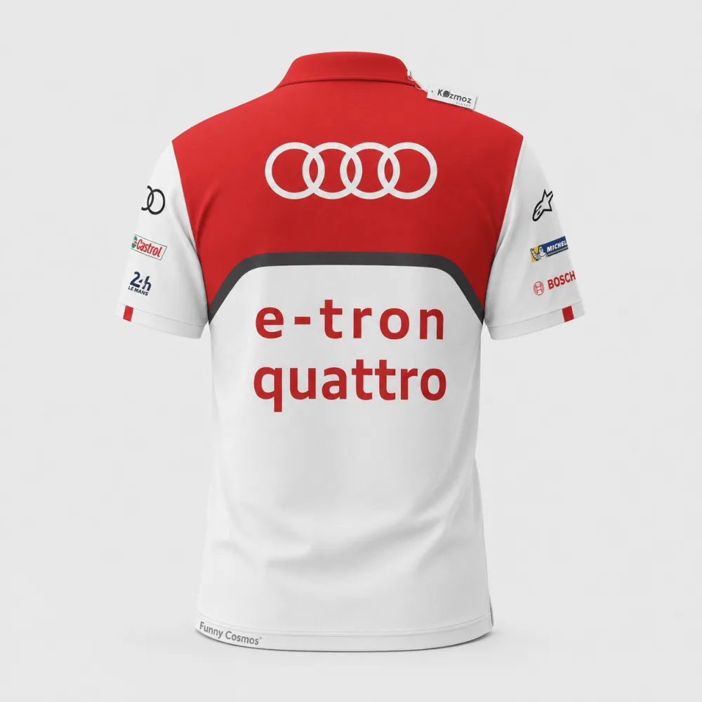 Tom Kristensen Legends Audi's Le Man 24h 2013 Custom Polo Shirt - Image 2