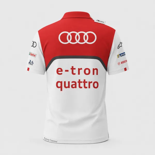 Alternative view of Tom Kristensen Legends Audi's Le Man 24h 2013 Custom Polo Shirt