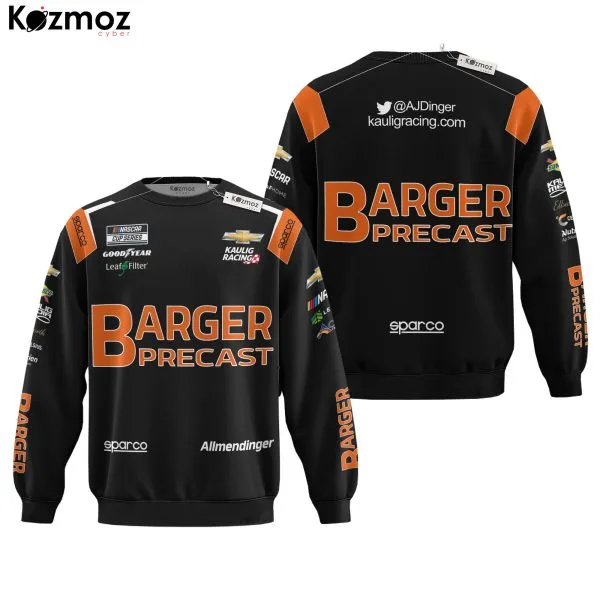 AJ Allmendinger Racing Suit Barger Precast 2023 Collection - NASCAR Racing Team - Image 4