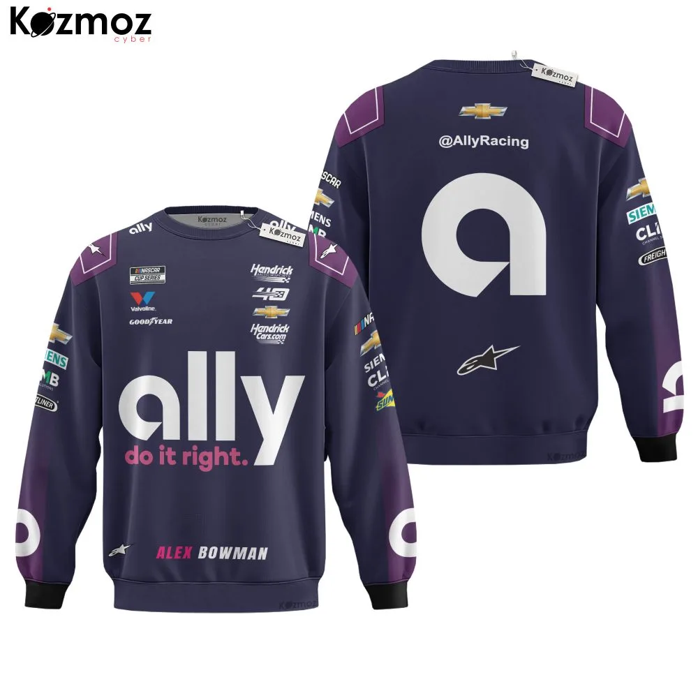 Alex Bowman Racing Costume Ally Purple 2024 Collection - Hendrick Motorsports NASCAR Racing Team - Image 4