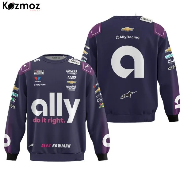 Alex Bowman Racing Costume Ally Purple 2024 Collection - Hendrick Motorsports NASCAR Racing Team - Image 4