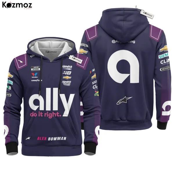 Alternative view of Alex Bowman Racing Costume Ally Purple 2024 Collection - Hendrick Motorsports NASCAR Racing Team
