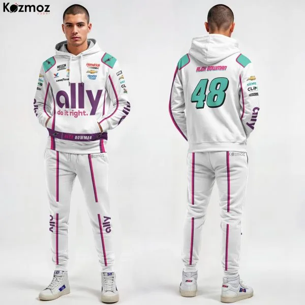 Alex Bowman Racing Suit Ally White 2023 Collection - NASCAR Racing Team
