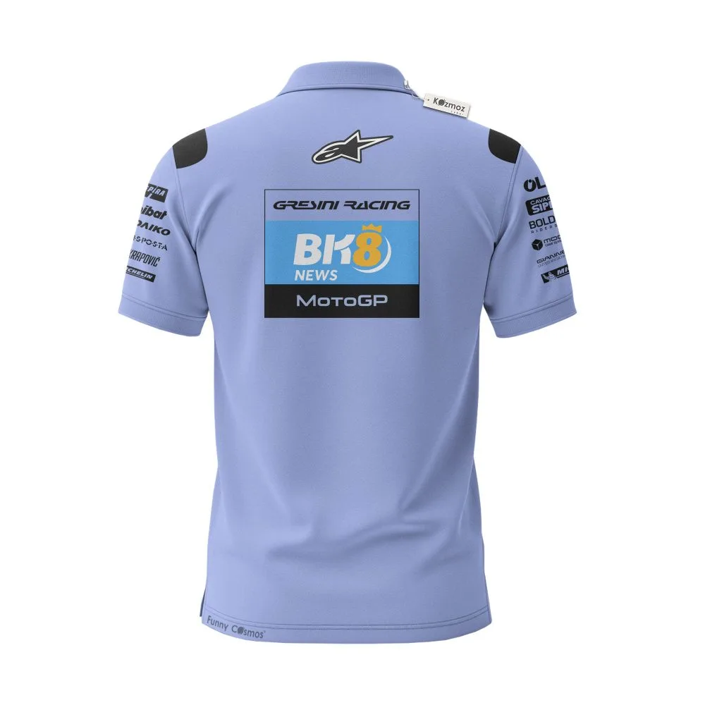 Alex Marquez #73 Gresini Racing Custom Polo Shirt - Image 3