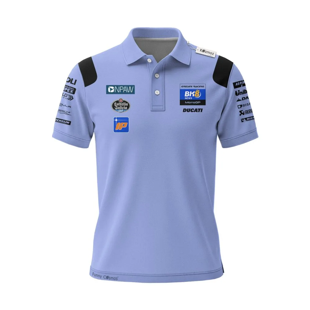 Alex Marquez #73 Gresini Racing Custom Polo Shirt - Image 2