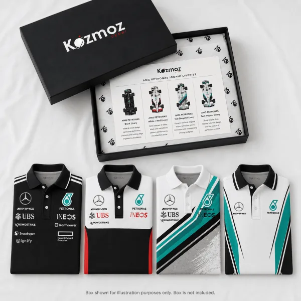 AMG Petronas F1 Polo Shirt Pack - Merc Team Bundle Gift