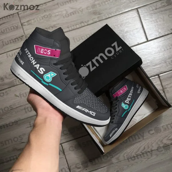 AMG Petronas Lewis Hamilton Custom Shoes Black Arrows Livery W11 Racing Shoes - Image 4