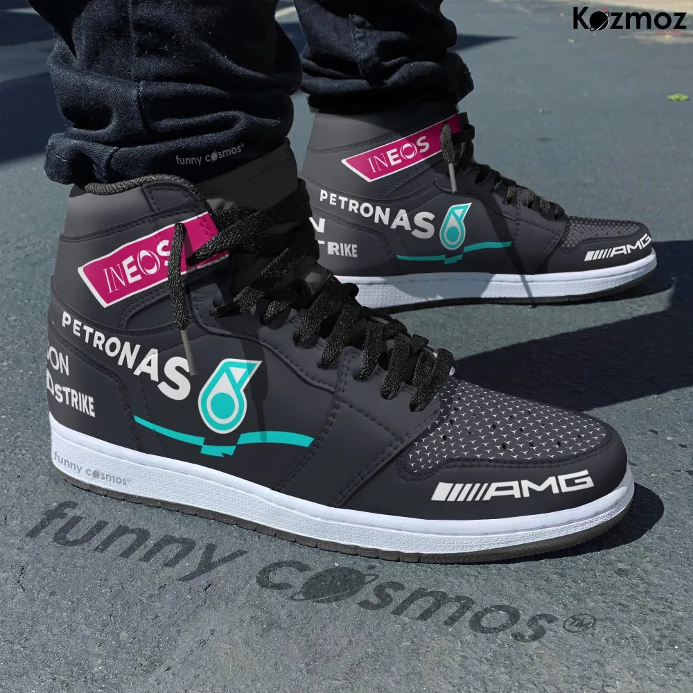 AMG Petronas Lewis Hamilton Custom Shoes Black Arrows Livery W11 Racing Shoes - Image 2