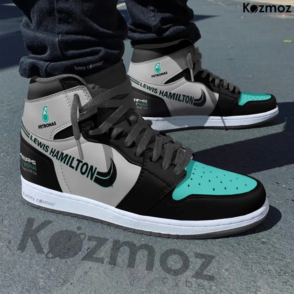 AMG Petronas Lewis Hamilton Custom Shoes W05 Livery 2014 Racing Shoes - Image 3