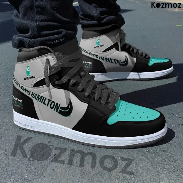 AMG Petronas Lewis Hamilton Custom Shoes W05 Livery 2014 Racing Shoes - Image 3