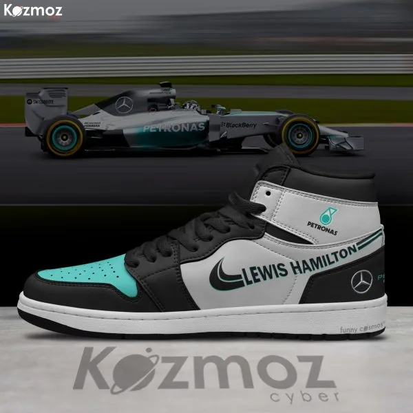 Alternative view of AMG Petronas Lewis Hamilton Custom Shoes W05 Livery 2014 Racing Shoes