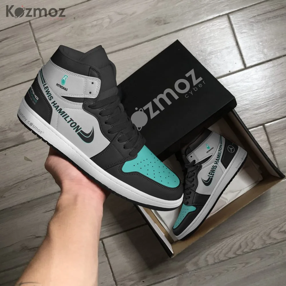 AMG Petronas Lewis Hamilton Custom Shoes W05 Livery 2014 Racing Shoes - Image 4