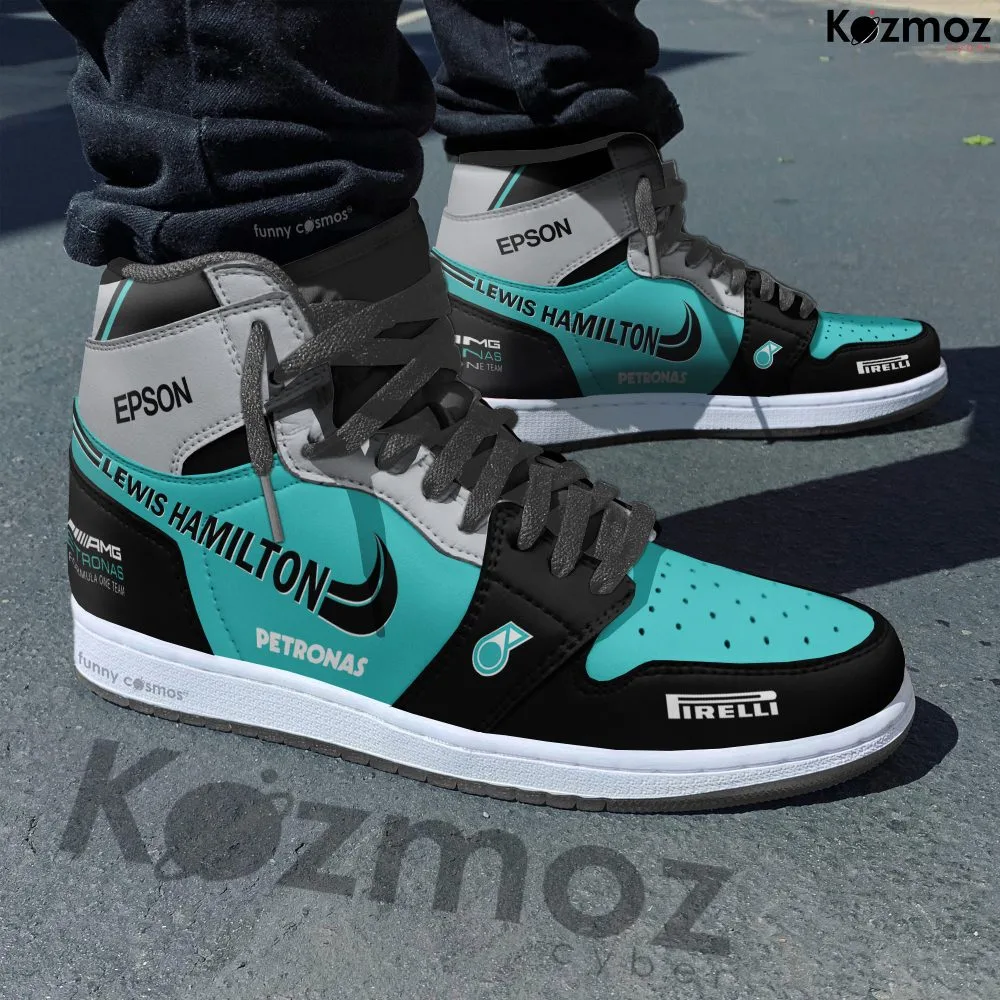 AMG Petronas Lewis Hamilton Custom Shoes W08 Livery 2017 Racing Shoes - Image 3