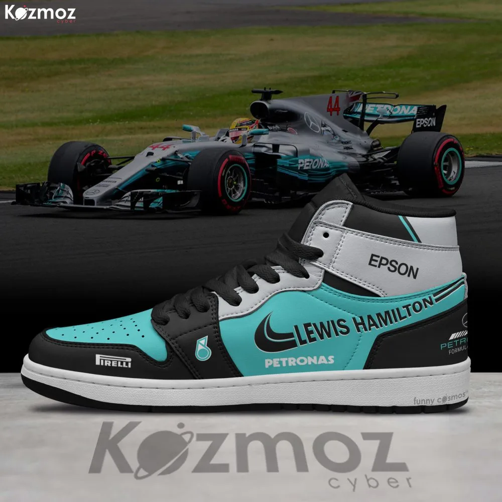 AMG Petronas Lewis Hamilton Custom Shoes W08 Livery 2017 Racing Shoes - Image 2