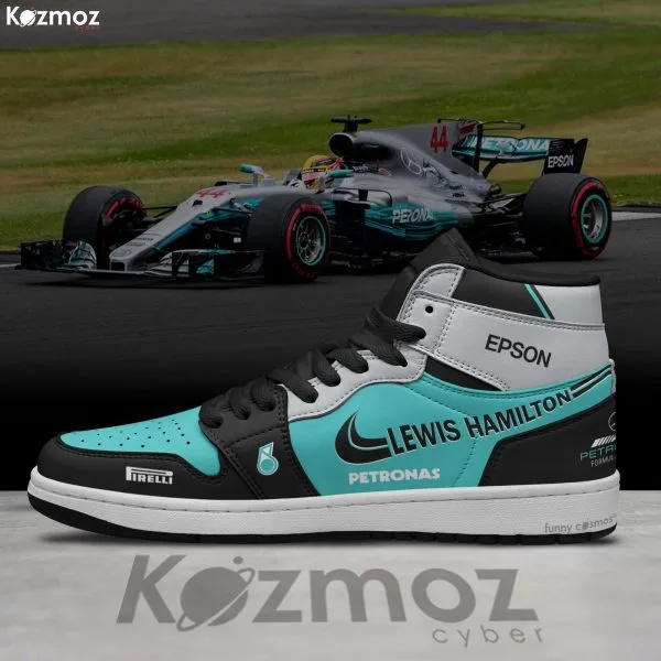 AMG Petronas Lewis Hamilton Custom Shoes W08 Livery 2017 Racing Shoes - Image 2