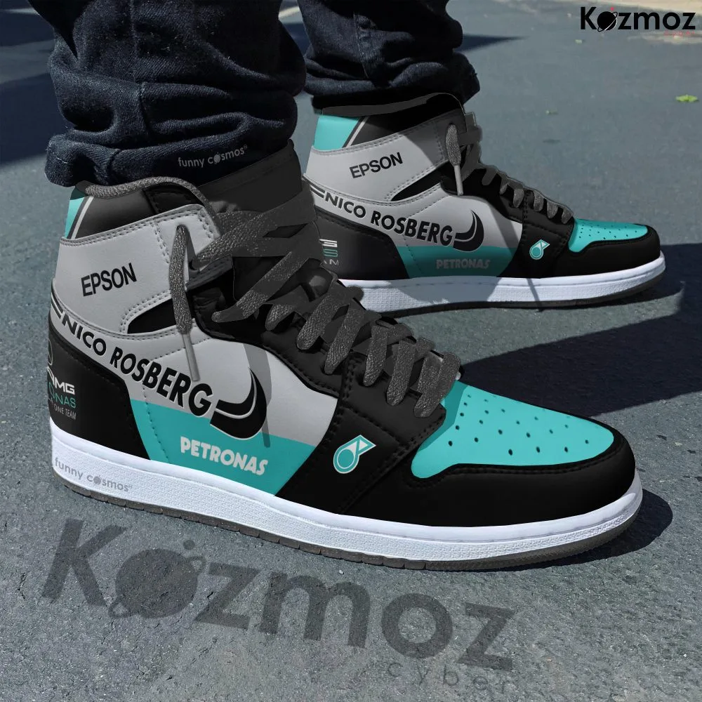 AMG Petronas Nico Rosberg Custom Shoes W07 Livery 2016 Racing Shoes - Image 3