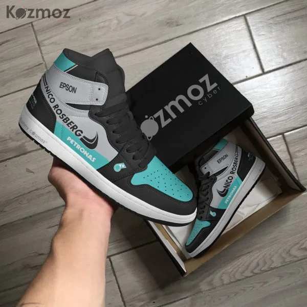 AMG Petronas Nico Rosberg Custom Shoes W07 Livery 2016 Racing Shoes - Image 4