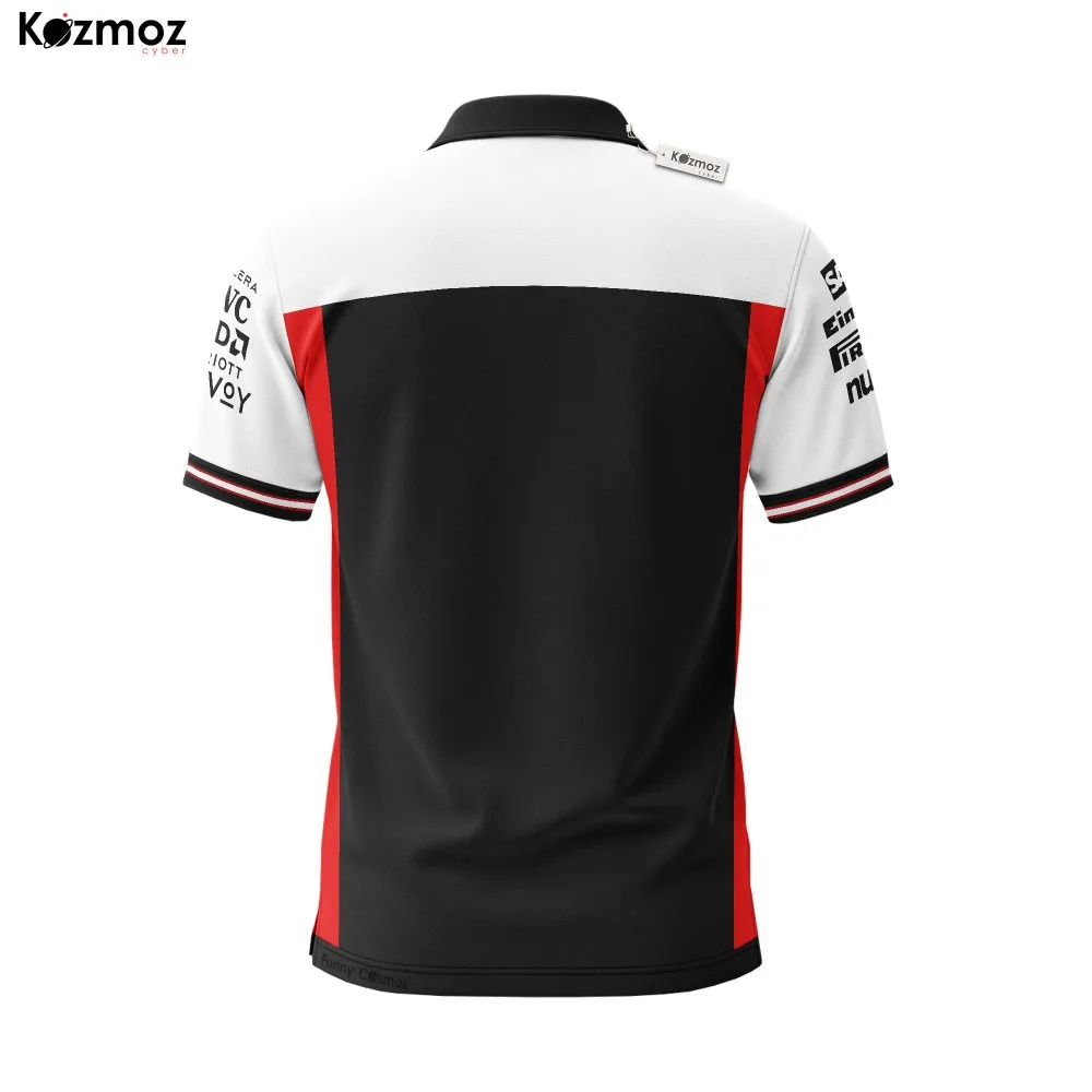AMG Petronas Polo Shirt - Teamwear White Red Look Fanwear - Image 4