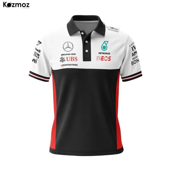 Alternative view of AMG Petronas Polo Shirt - Teamwear White Red Look Fanwear