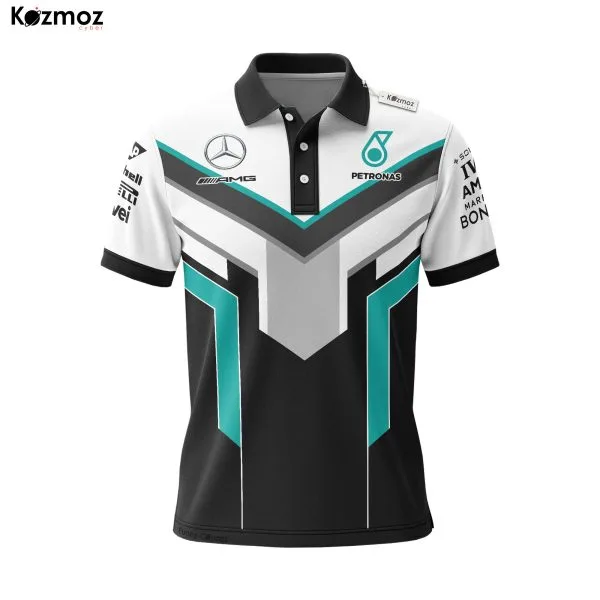 Alternative view of AMG Petronas Polo Shirt - White Chevron Edition Racing Teamwear