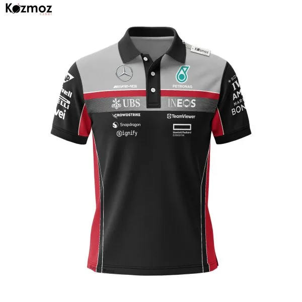 Alternative view of AMG Petronas Racing Shirt Polo - Motorsport Fans Gear Tee