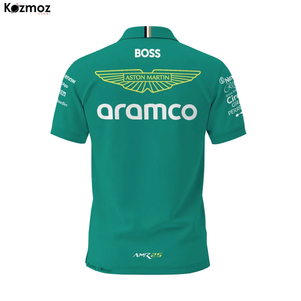 Aston Martin Racing Polo Shirt 2025 Aramco Cognizant Team Polo - Image 3