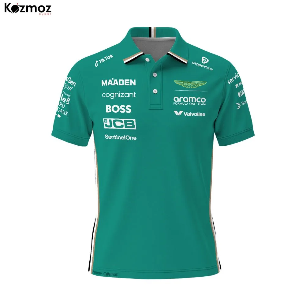 Aston Martin Racing Polo Shirt 2025 Aramco Cognizant Team Polo - Image 2