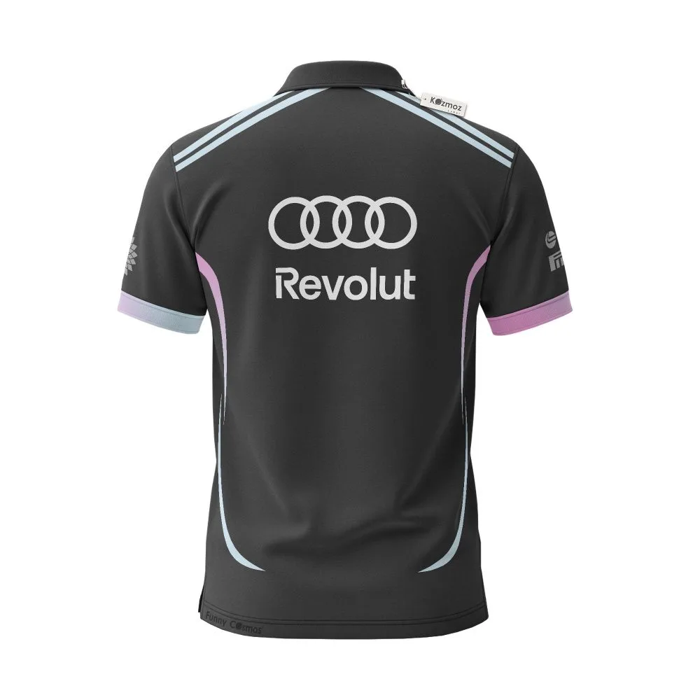 Audi F1 2026 Team Special Miami Collection Racing Custom Polo Shirt - Image 3