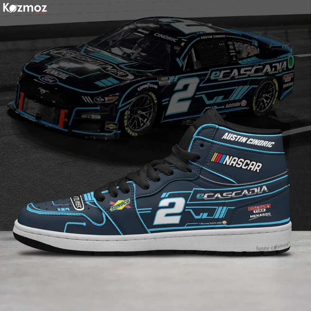 Austin Cindric Custom Shoes Team Penske eCascadia Freightliner Mustang Livery 2023 Livery #2 Racing Shoes - Image 3