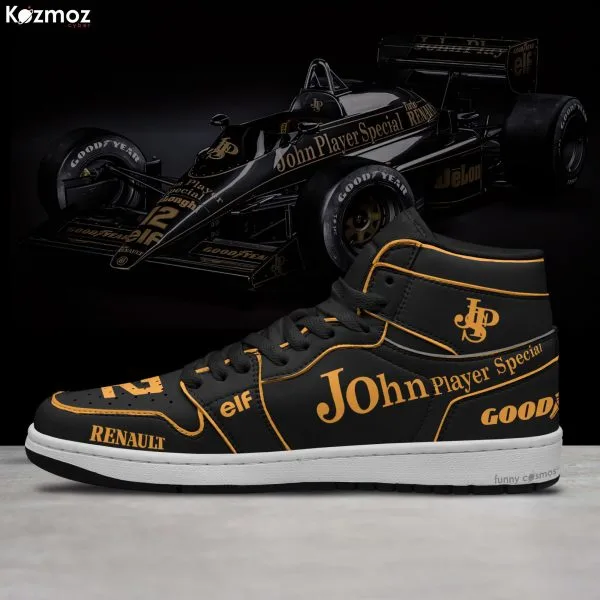 Ayrton Senna F1 High-Top Lotus 98T 1986 Custom Racing Shoes - Image 3