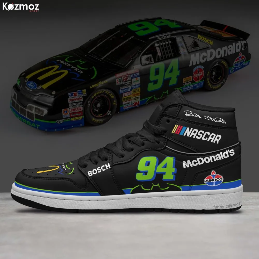Bill Elliott Custom Shoes McDonald's x Batman Forever Livery 1995 Livery Thunderbat Racing Shoes - Image 3