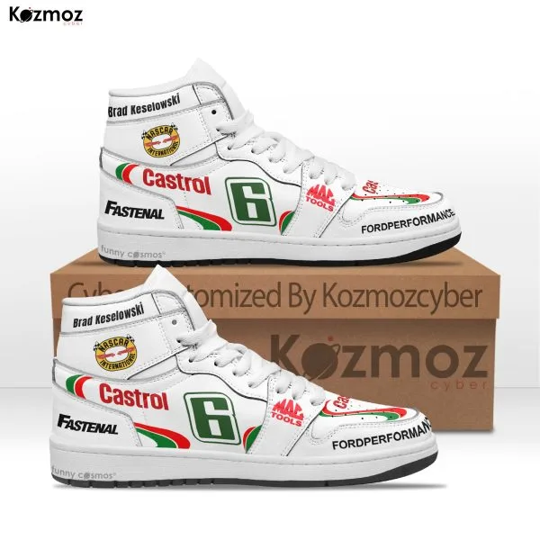Brad Keselowski Custom Shoes No. 6 Castrol Ford Mustang Livery 2024 Livery Racing Shoes - 2