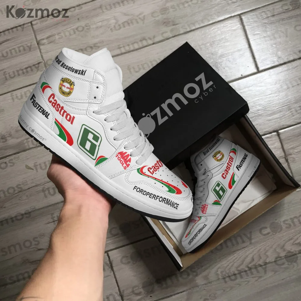 Brad Keselowski Custom Shoes No. 6 Castrol Ford Mustang Livery 2024 Livery Racing Shoes - Image 4