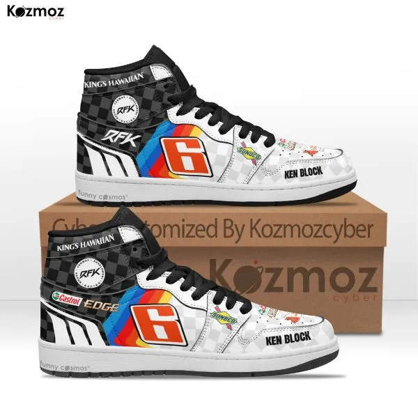 Brad Keselowski Custom Shoes No. 6 Ken Block-Inspired Livery 2023 Livery Racing Shoes