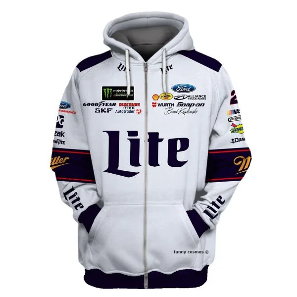 Brad Keselowski Racing Suit Miller Lite 2018 Collection - NASCAR Racing Team