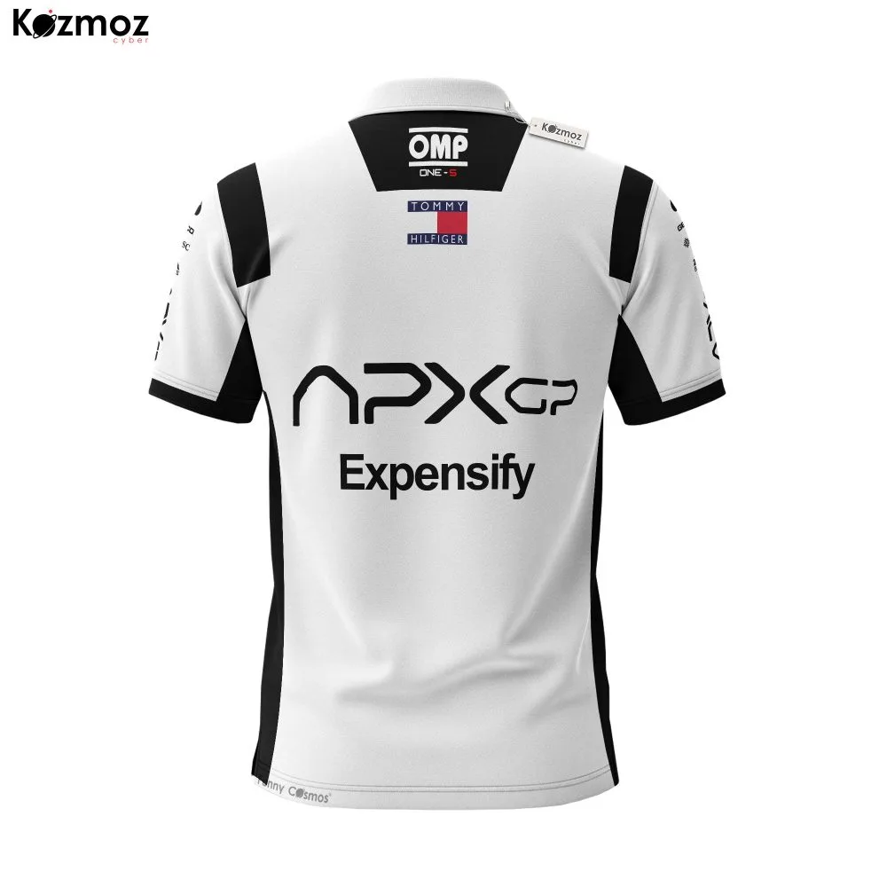 Brad Pitt Racing Polo - Sonny Hayes Movie White Polo Shirt - Image 3