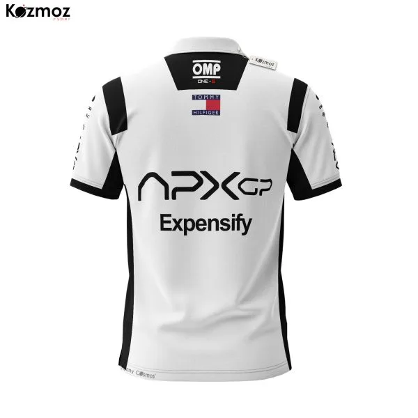 Brad Pitt Racing Polo - Sonny Hayes Movie White Polo Shirt - Image 3