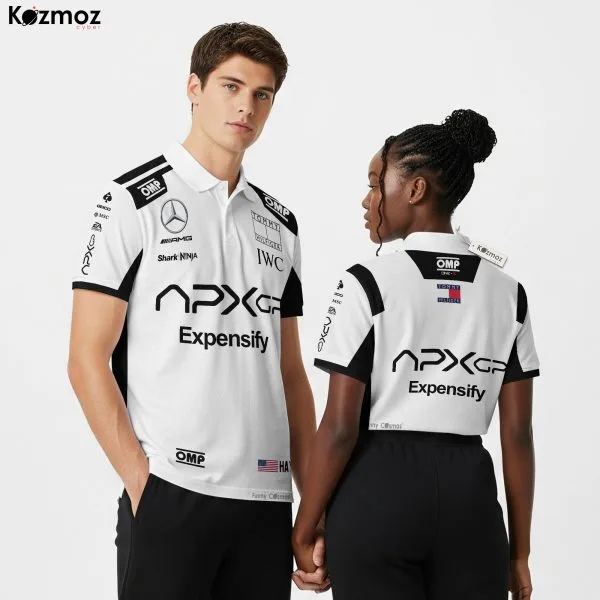 Brad Pitt Racing Polo - Sonny Hayes Movie White Polo Shirt