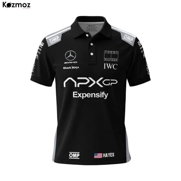 Alternative view of Brad Pitt Racing Polo Shirt Sonny Hayes Film Polo (Black Version) Collection - Movie Polo Shirt