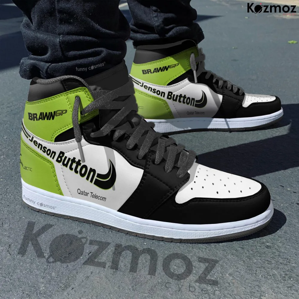 Brawn GP Jenson Button Custom Shoes BGP 001 Livery 2009 Livery Racing Shoes - Image 3