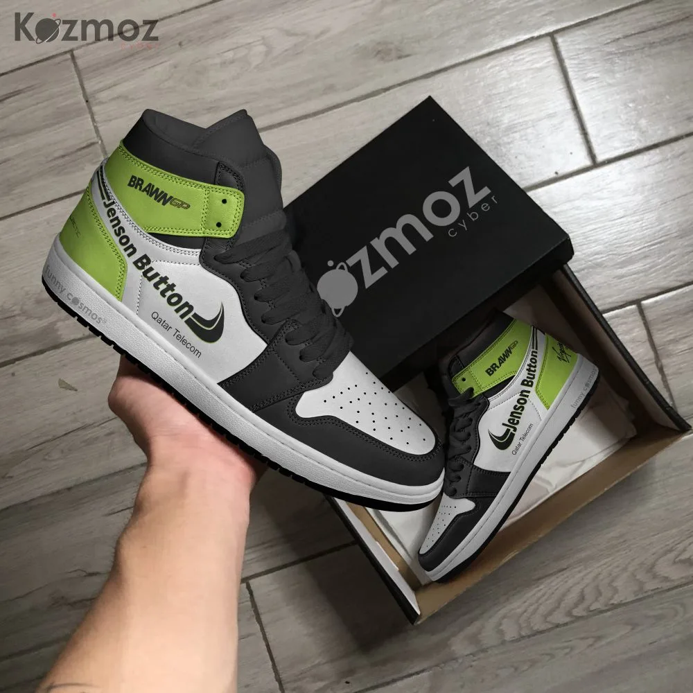 Brawn GP Jenson Button Custom Shoes BGP 001 Livery 2009 Livery Racing Shoes - Image 4