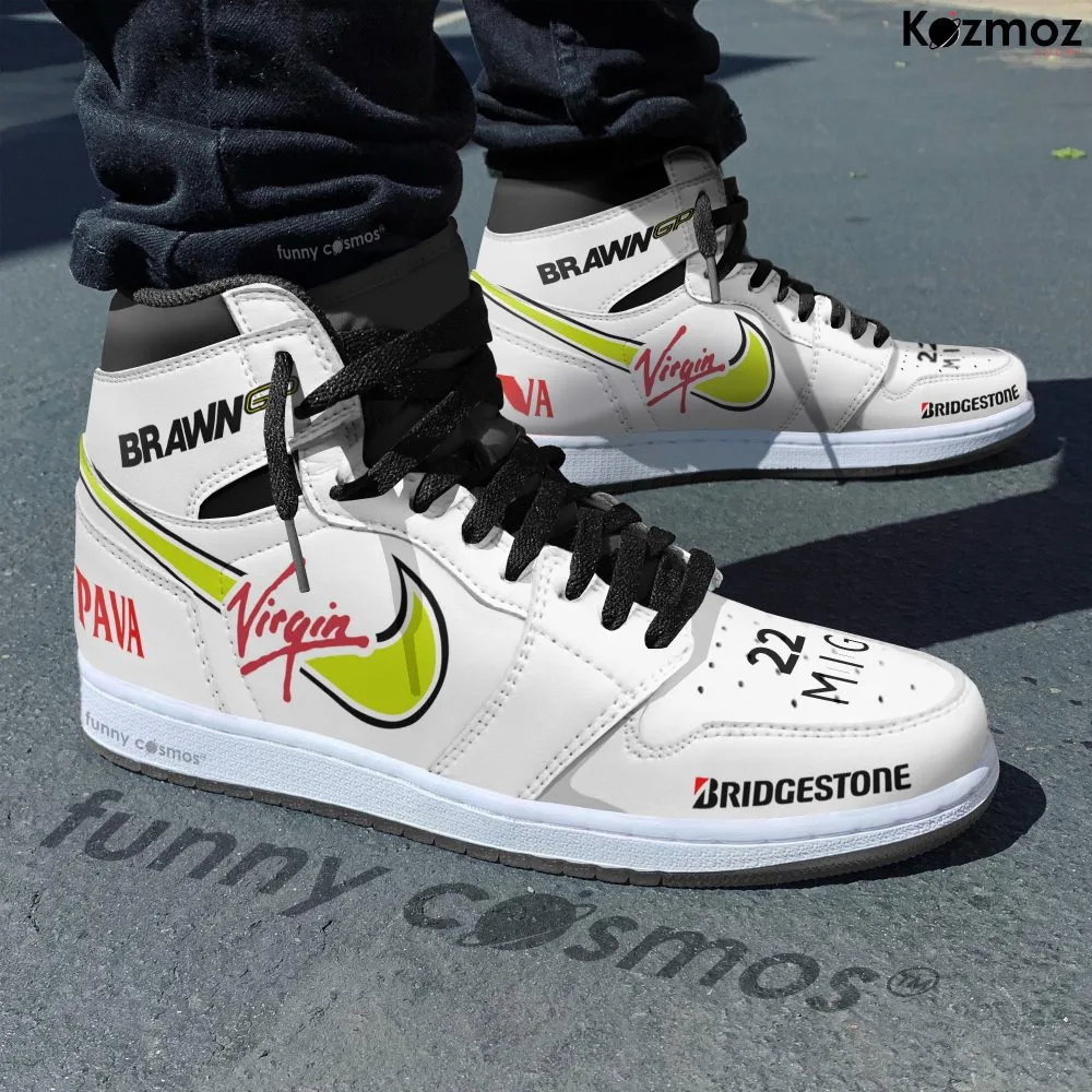 Brawn GP Jenson Button Custom Shoes Brawn GP 001 Livery GP Racing Shoes - Image 2