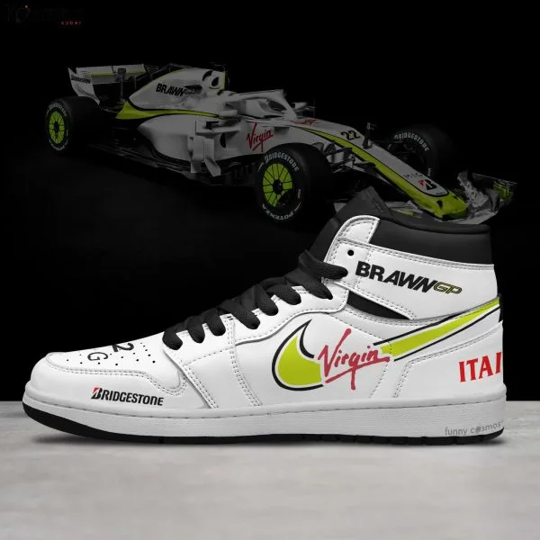 Brawn GP Jenson Button Custom Shoes Brawn GP 001 Livery GP Racing Shoes - Image 3