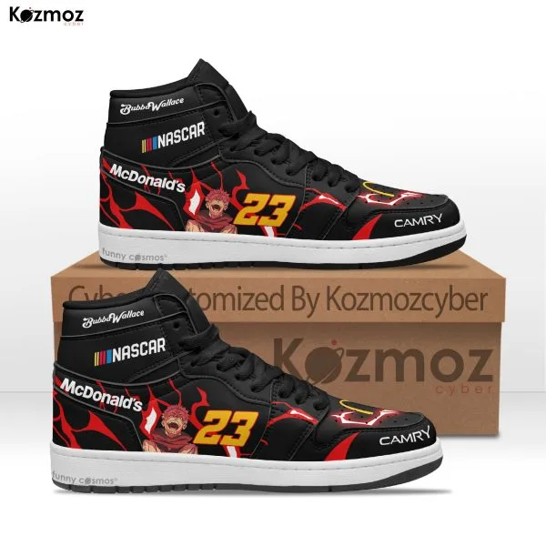Bubba Wallace Custom Shoes JJK McDonald Livery 2024 Livery #23 Racing Shoes - 2