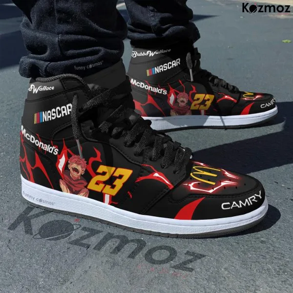 Alternative view of Bubba Wallace Custom Shoes JJK McDonald Livery 2024 Livery #23 Racing Shoes